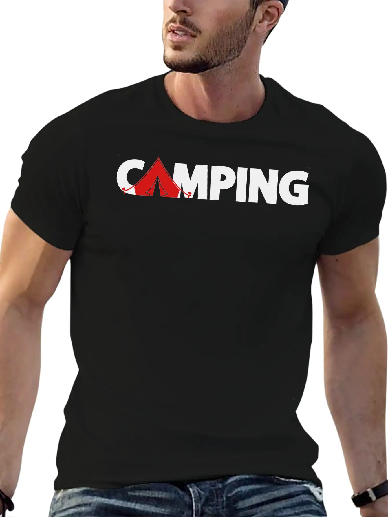 Camping Classic Fit Graphic Tee For Daily Comfort – Unisex Cotton Shirt