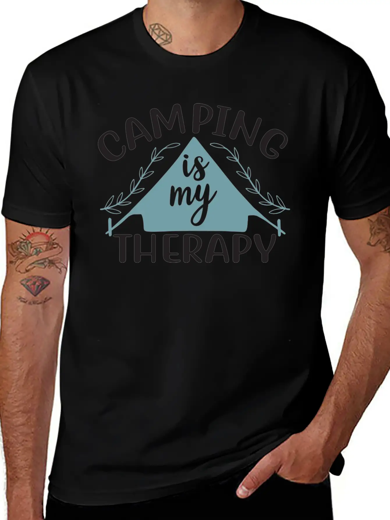 Camping Is My Therapy Essential Cotton Tee For Daily Outfits – Unisex Style