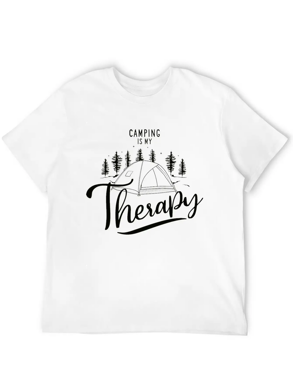 Camping Is My Therapy Unisex Casual T-Shirt – Clean Design For Daily Comfort