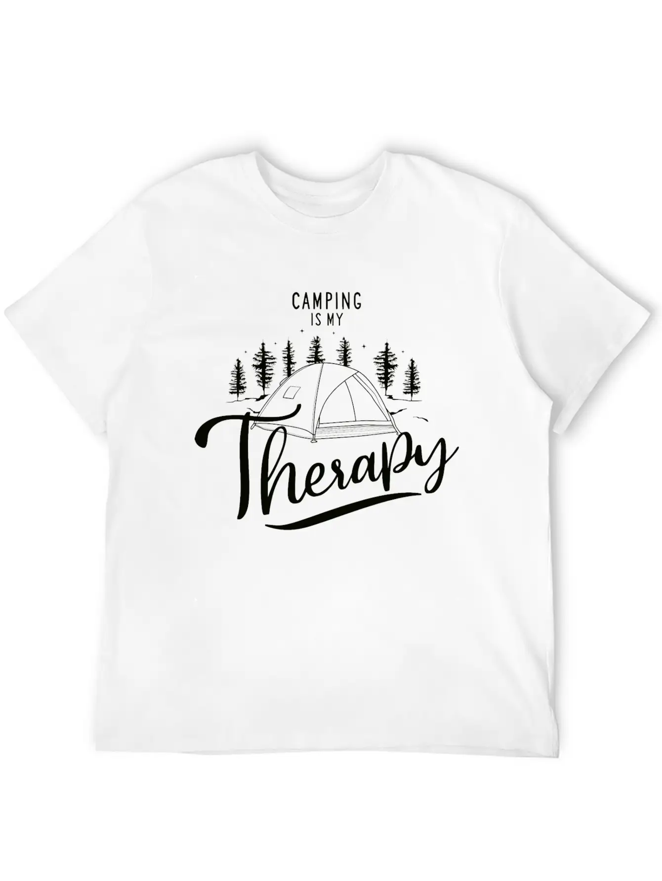 Camping Is My Therapy Unisex Casual T-Shirt – Clean Design For Daily Comfort