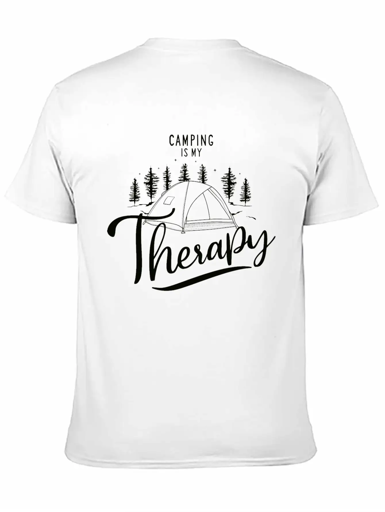 Camping Is My Therapy Unisex Casual T-Shirt – Clean Design For Daily Comfort