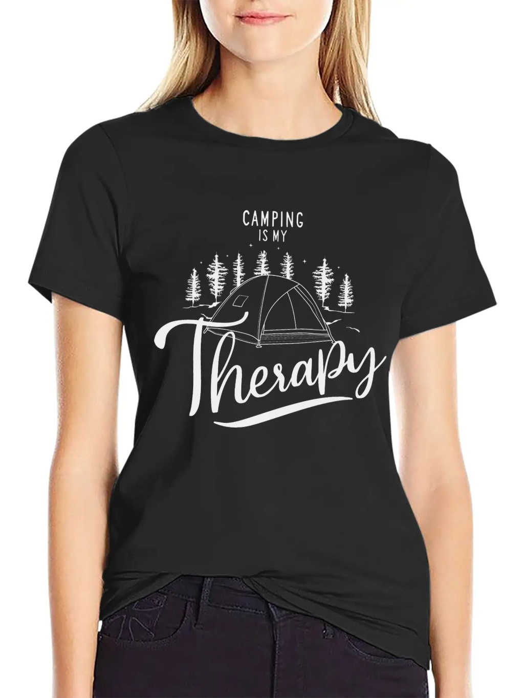 Camping Is My Therapy Unisex Casual T-Shirt – Clean Design For Daily Comfort