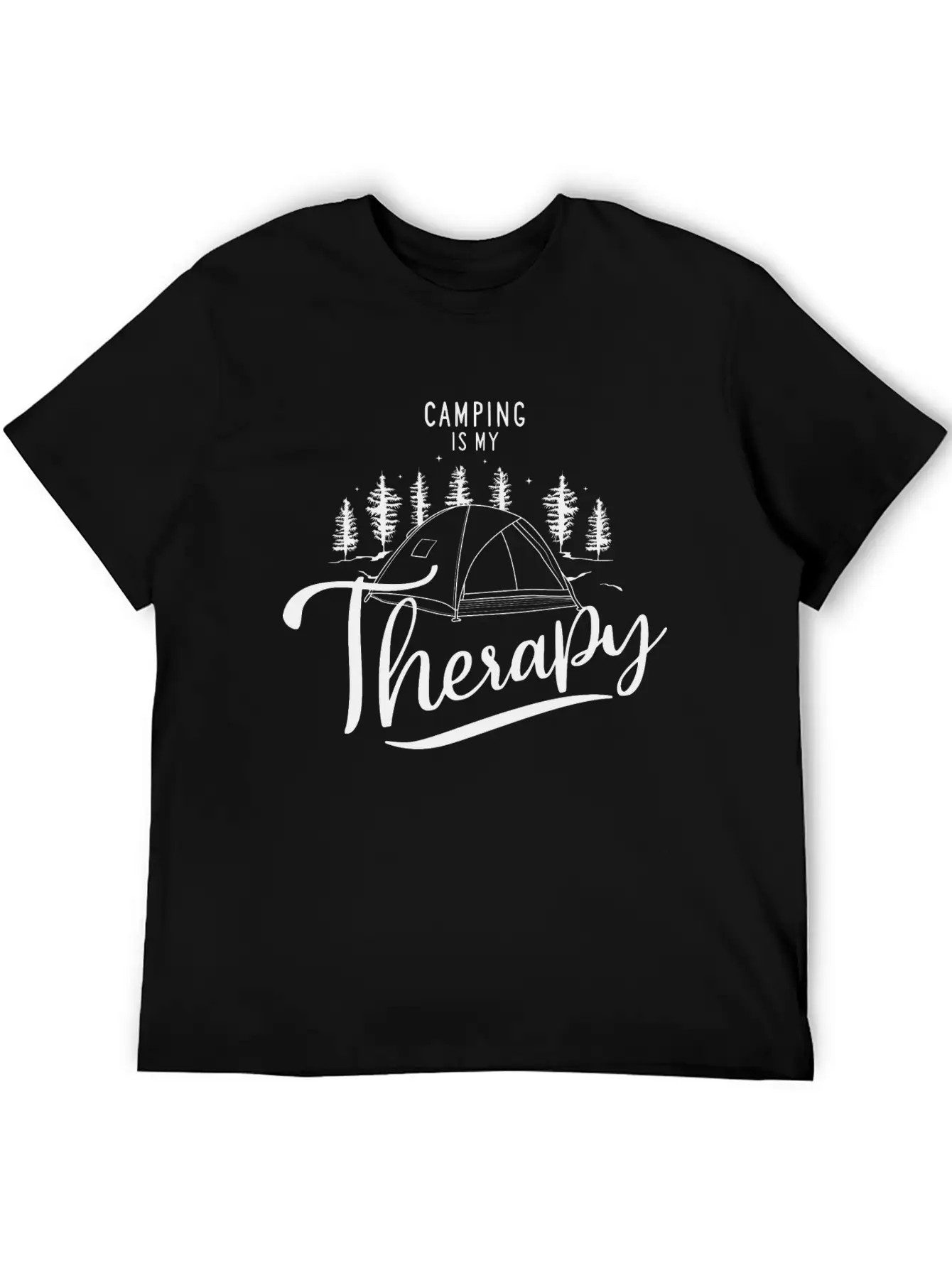 Camping Is My Therapy Unisex Casual T-Shirt – Clean Design For Daily Comfort