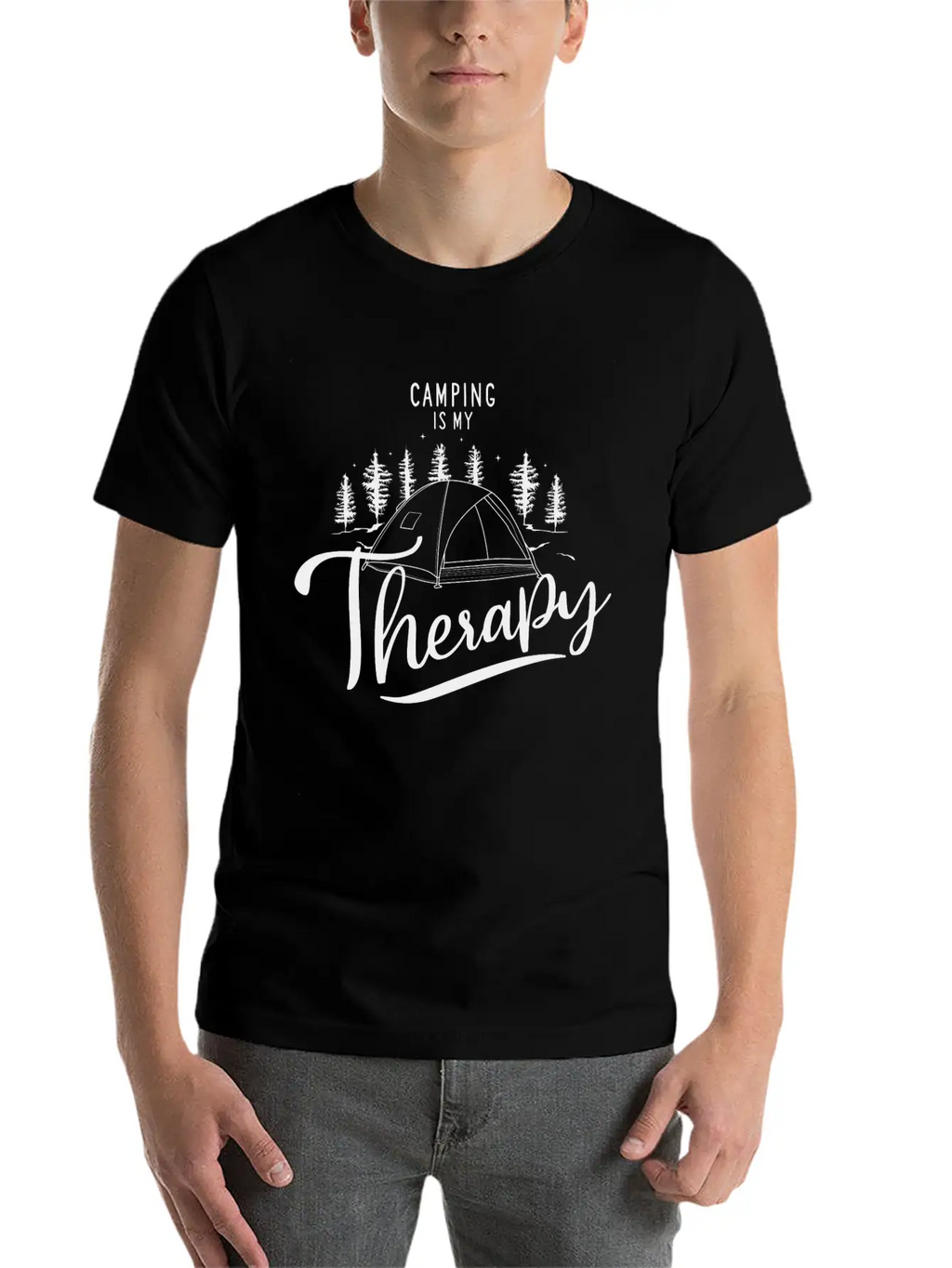 Camping Is My Therapy Unisex Casual T-Shirt – Clean Design For Daily Comfort
