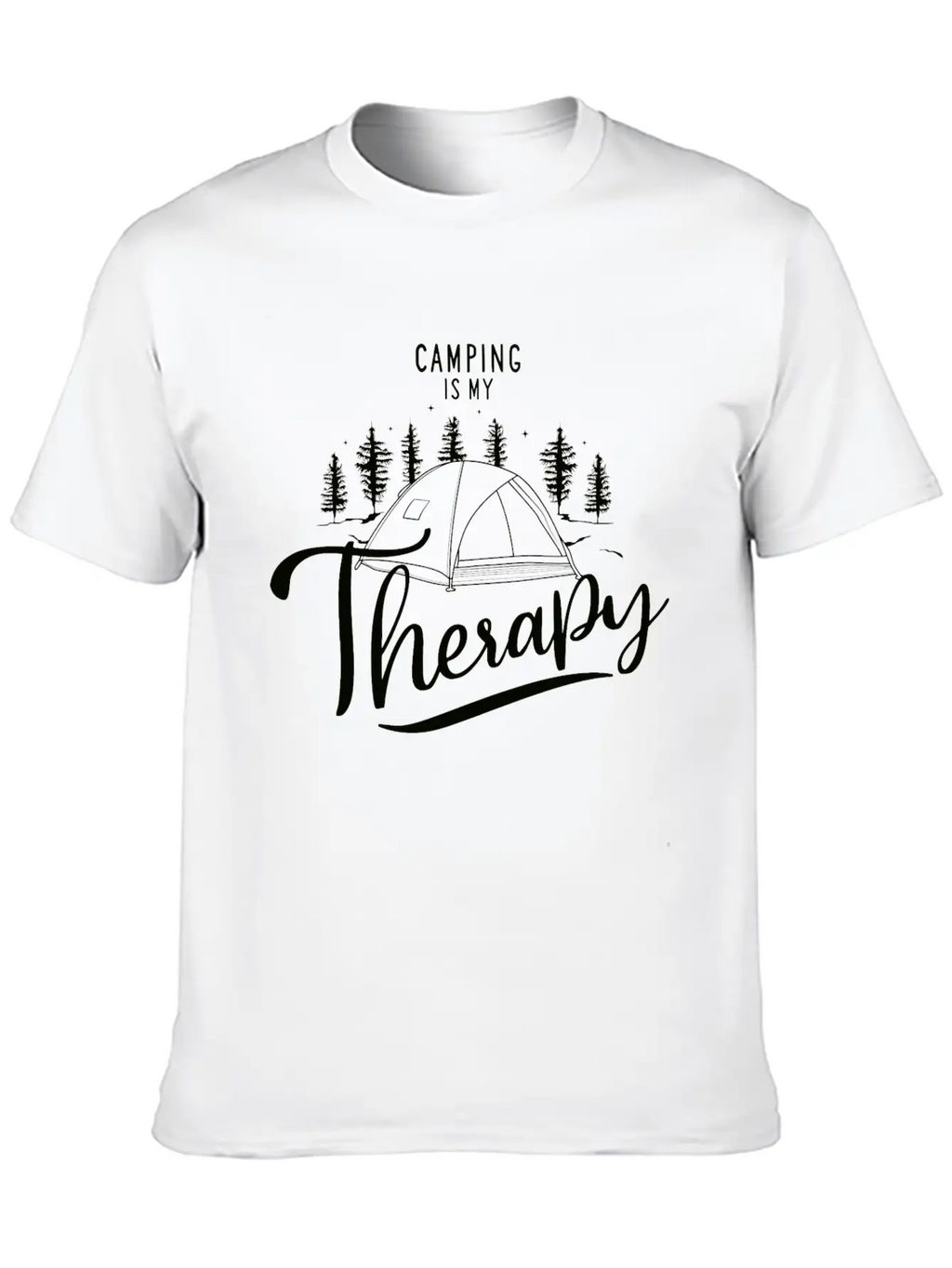 Camping Is My Therapy Unisex Casual T-Shirt – Clean Design For Daily Comfort