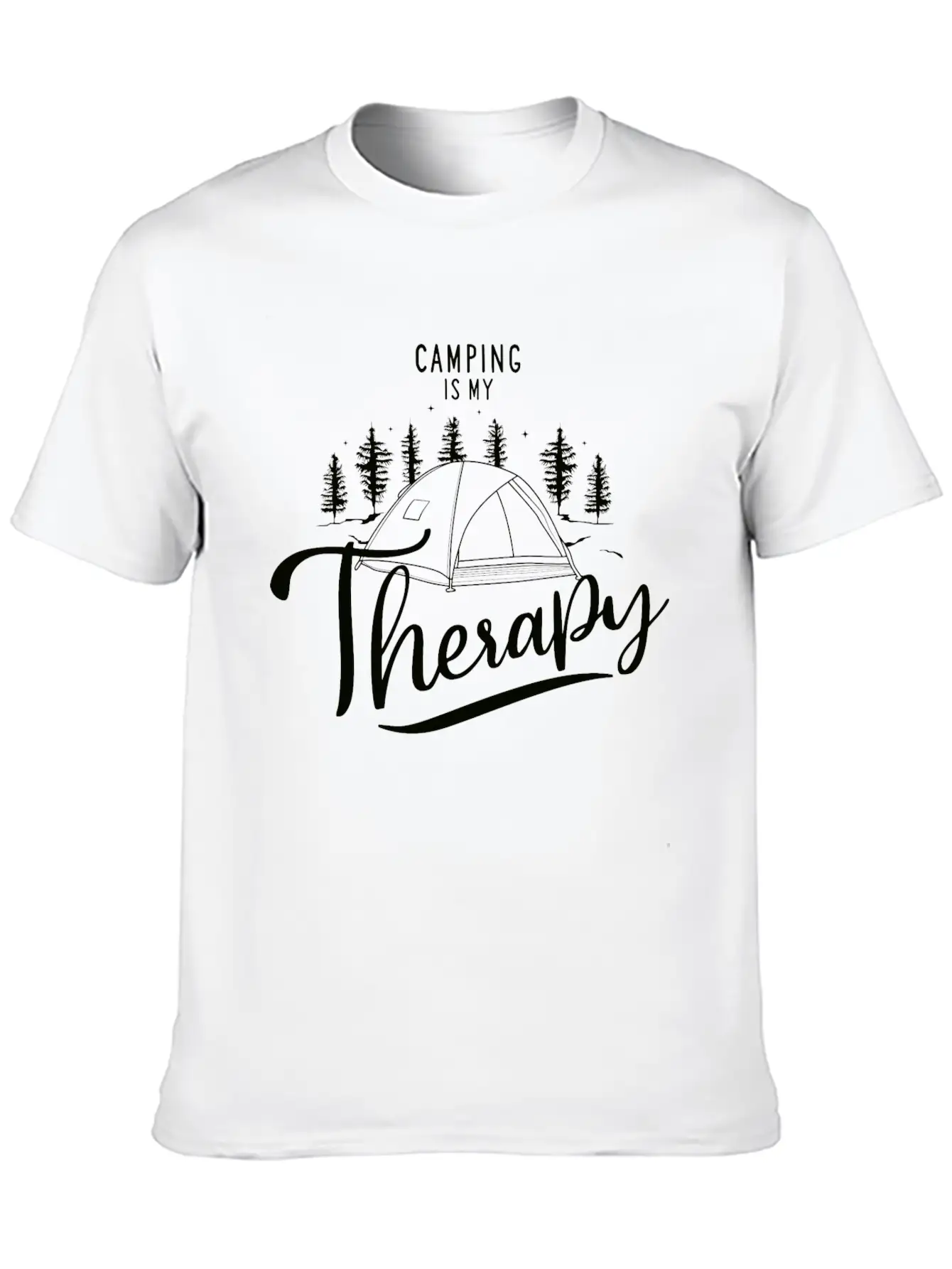 Camping Is My Therapy Unisex Casual T-Shirt – Clean Design For Daily Comfort