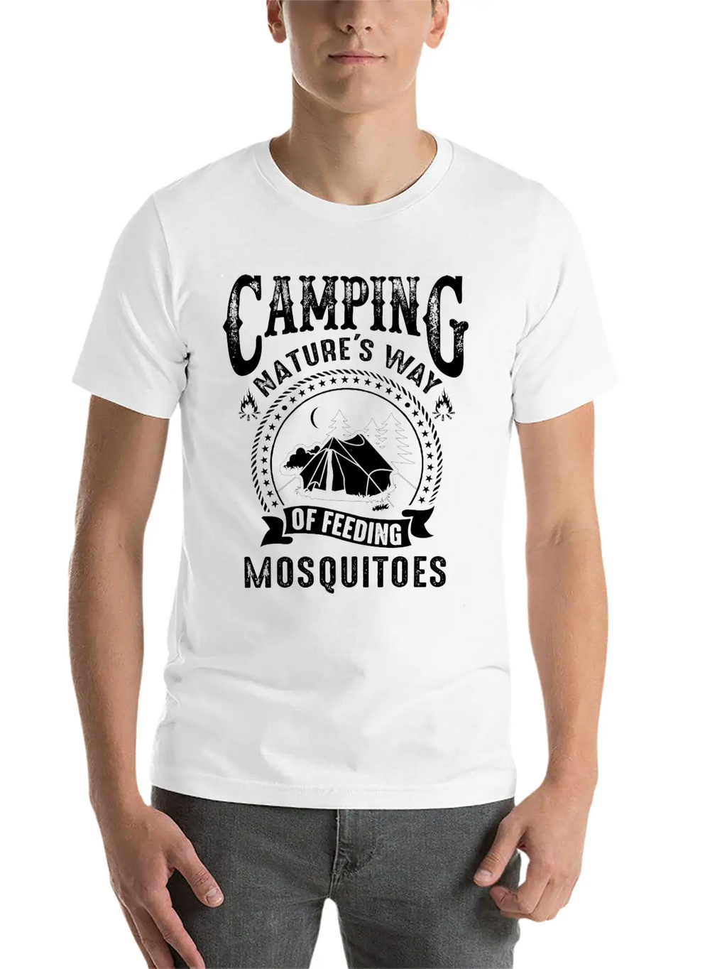 Camping Nature's Way Of Feeding Mosquitoes Unisex Casual T-Shirt – Clean Design For Daily Comfort