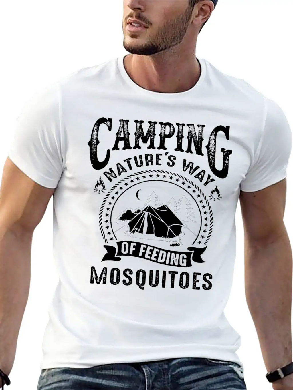 Camping Nature's Way Of Feeding Mosquitoes Unisex Casual T-Shirt – Clean Design For Daily Comfort
