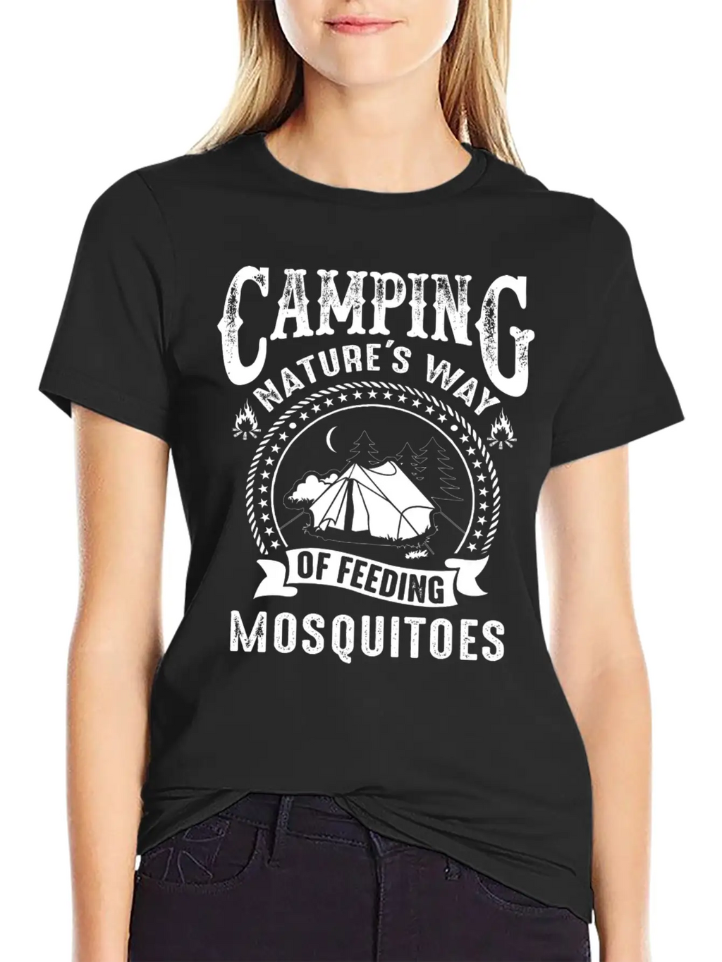 Camping Nature's Way Of Feeding Mosquitoes Unisex Casual T-Shirt – Clean Design For Daily Comfort