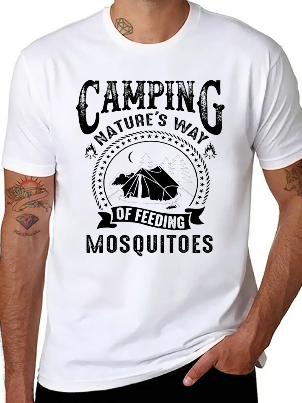 Camping Nature's Way Of Feeding Mosquitoes Unisex Casual T-Shirt – Clean Design For Daily Comfort