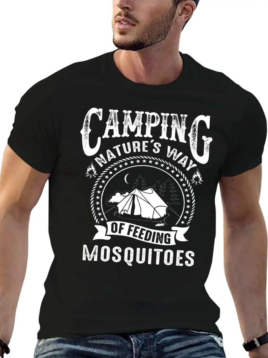 Camping Nature's Way Of Feeding Mosquitoes Unisex Casual T-Shirt – Clean Design For Daily Comfort