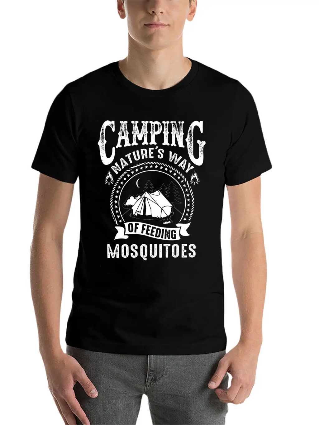 Camping Nature's Way Of Feeding Mosquitoes Unisex Casual T-Shirt – Clean Design For Daily Comfort