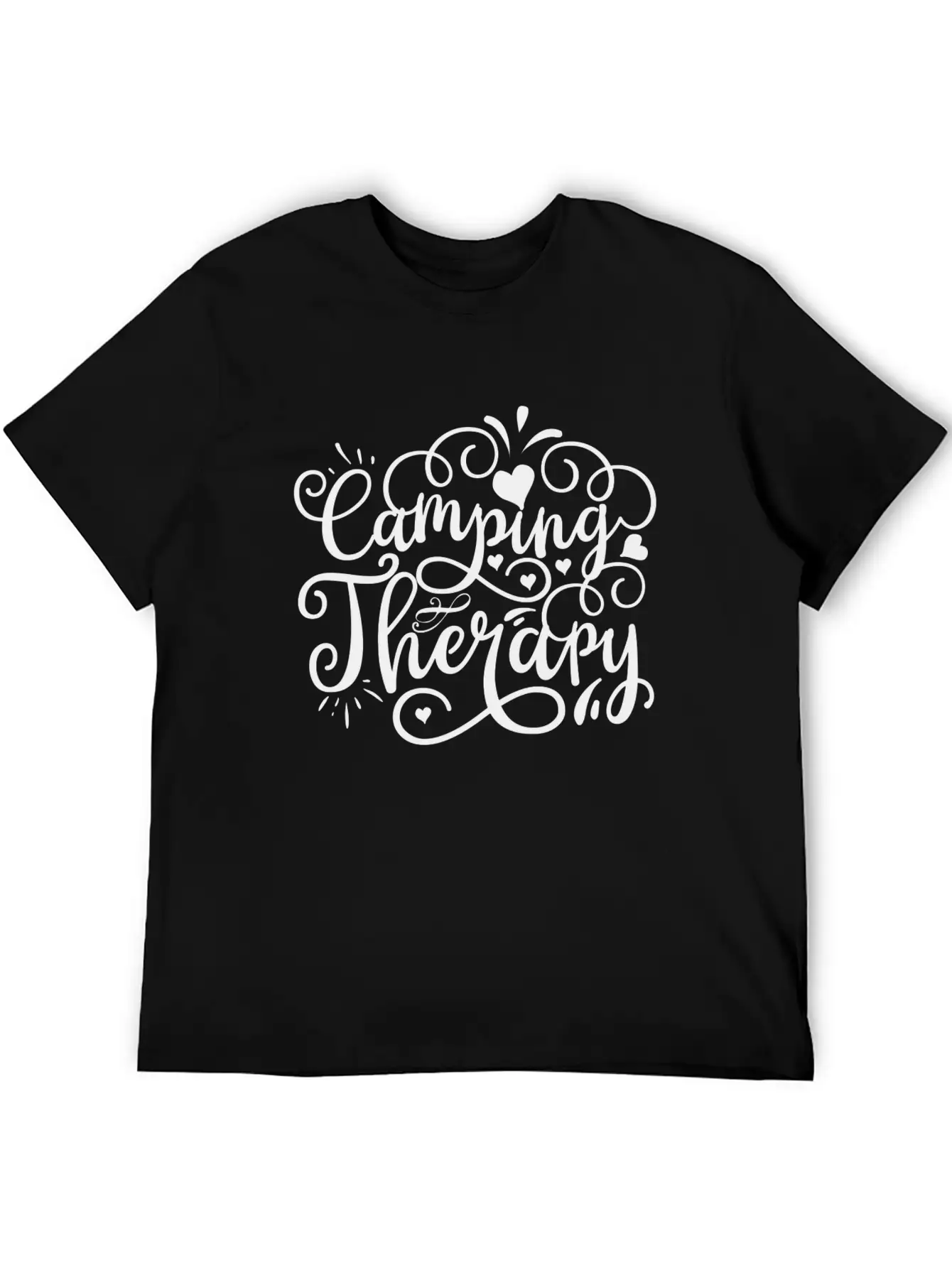 Camping Therapy Unisex Short Sleeve Soft Cotton T-Shirt – Casual Everyday Wear