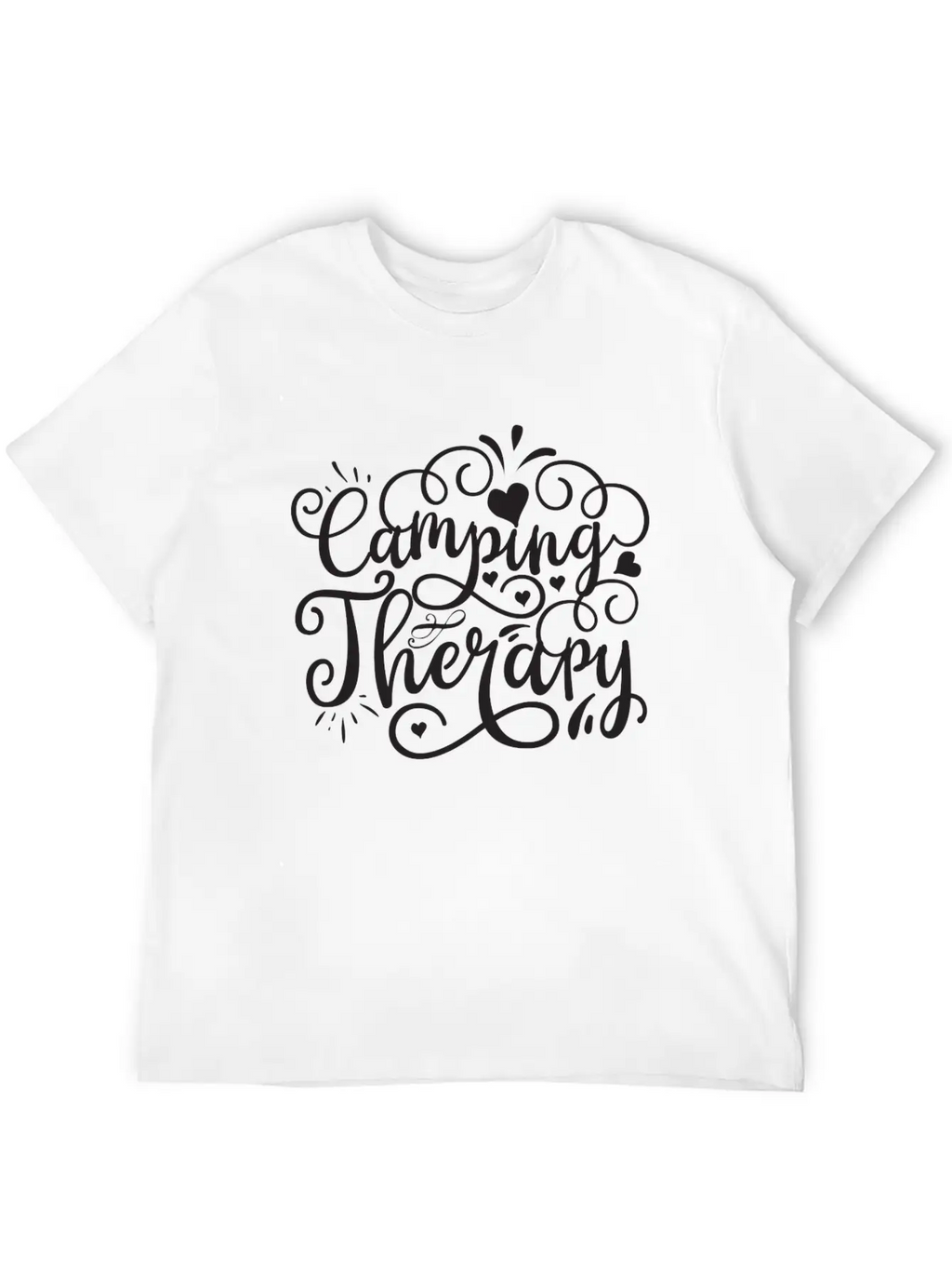 Camping Therapy Unisex Short Sleeve Soft Cotton T-Shirt – Casual Everyday Wear