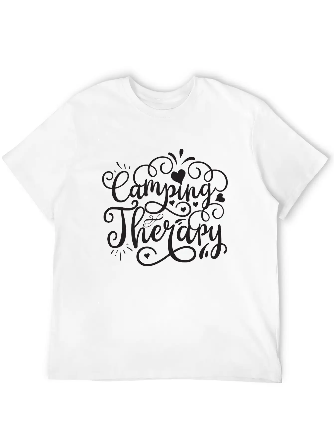 Camping Therapy Unisex Short Sleeve Soft Cotton T-Shirt – Casual Everyday Wear