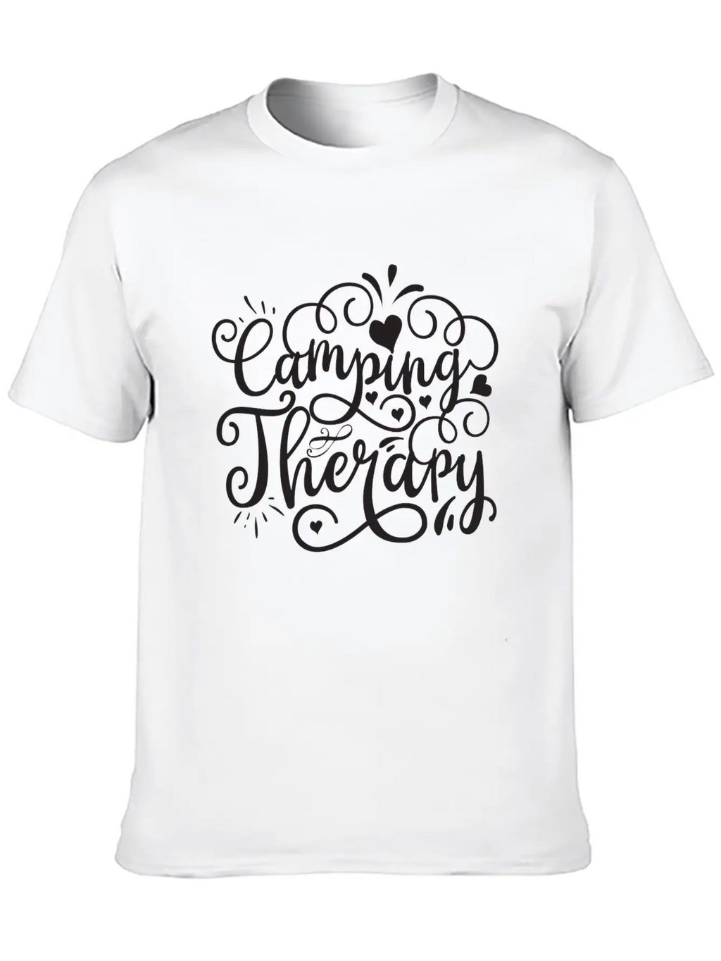 Camping Therapy Unisex Short Sleeve Soft Cotton T-Shirt – Casual Everyday Wear