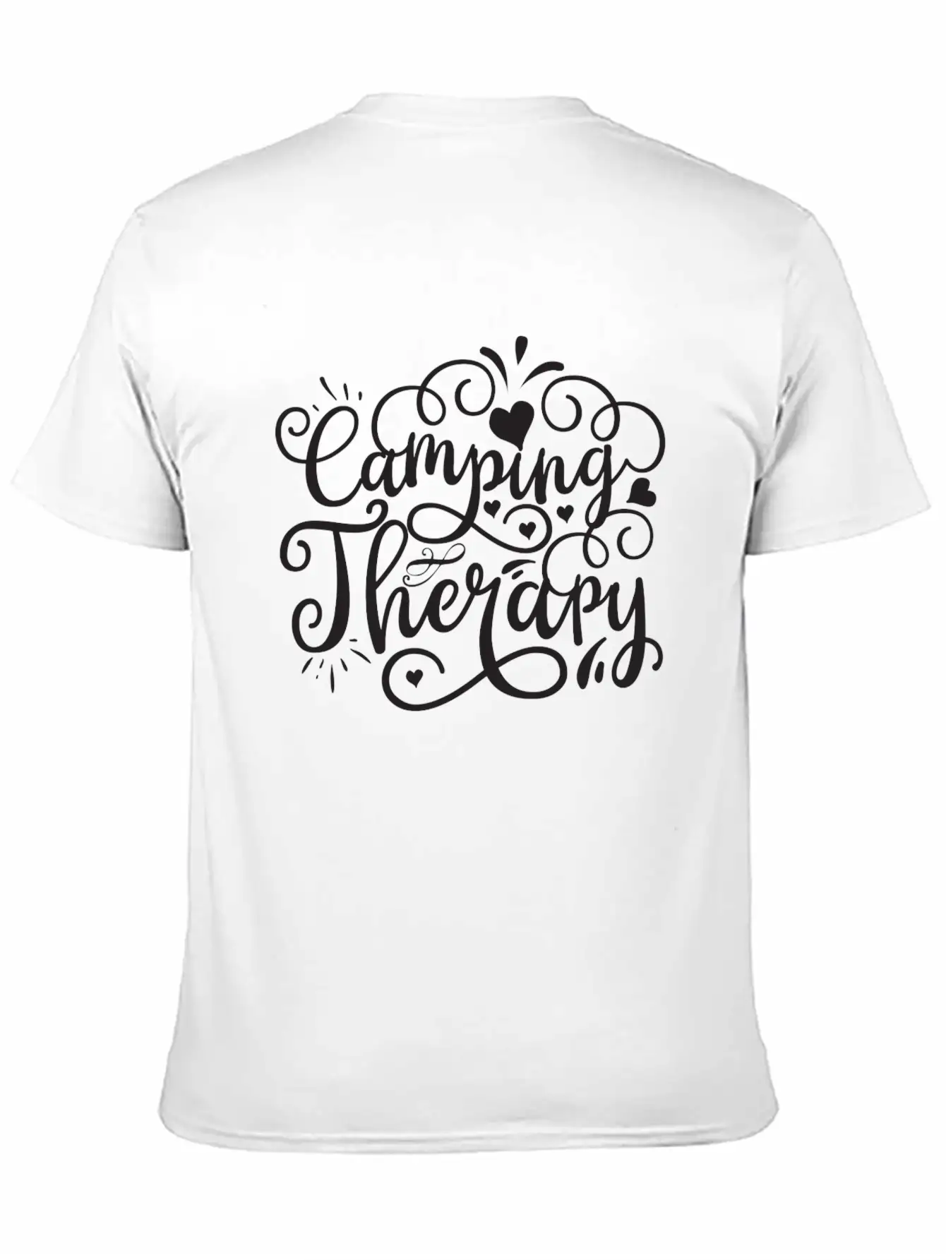 Camping Therapy Unisex Short Sleeve Soft Cotton T-Shirt – Casual Everyday Wear