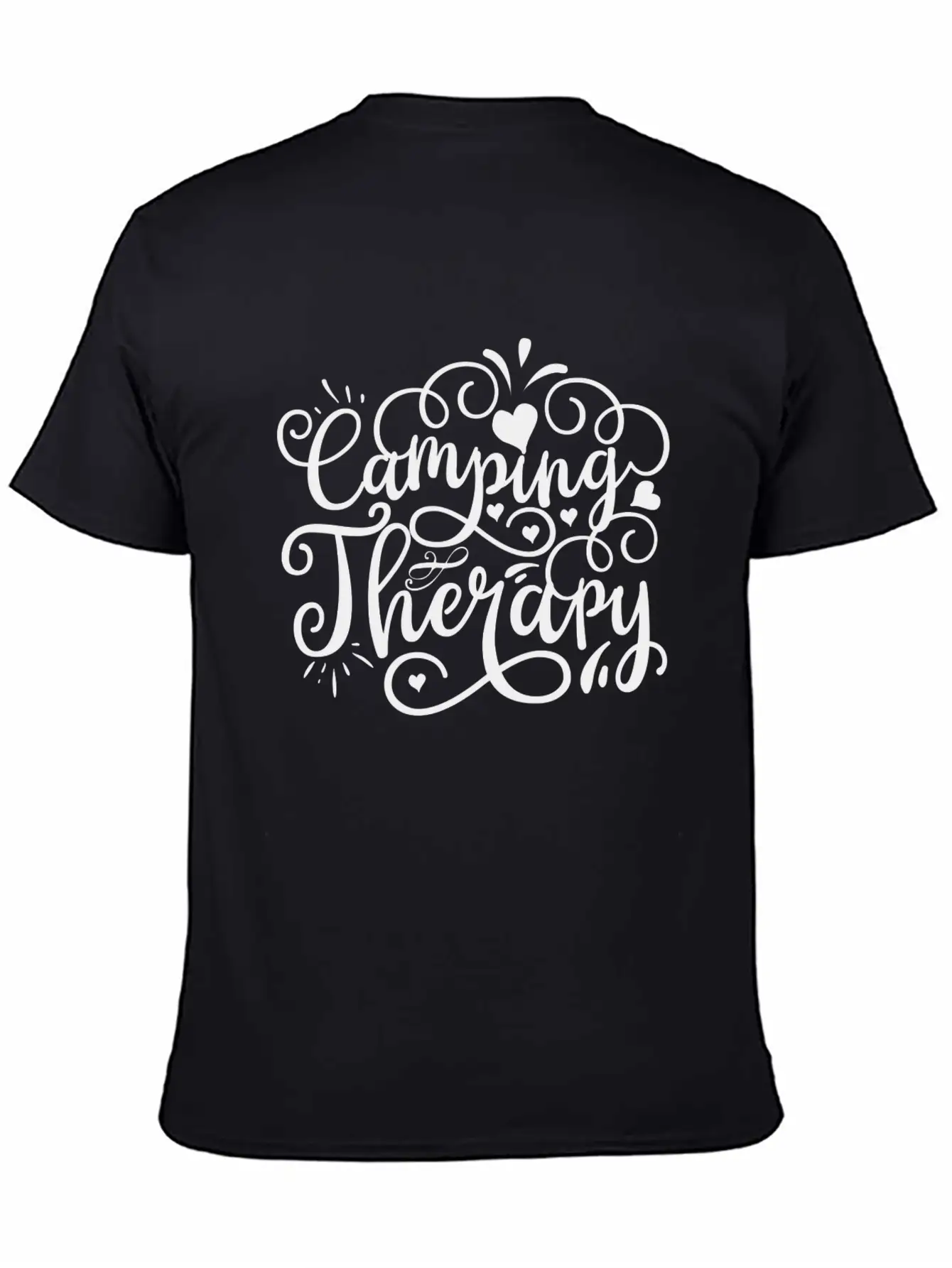 Camping Therapy Unisex Short Sleeve Soft Cotton T-Shirt – Casual Everyday Wear
