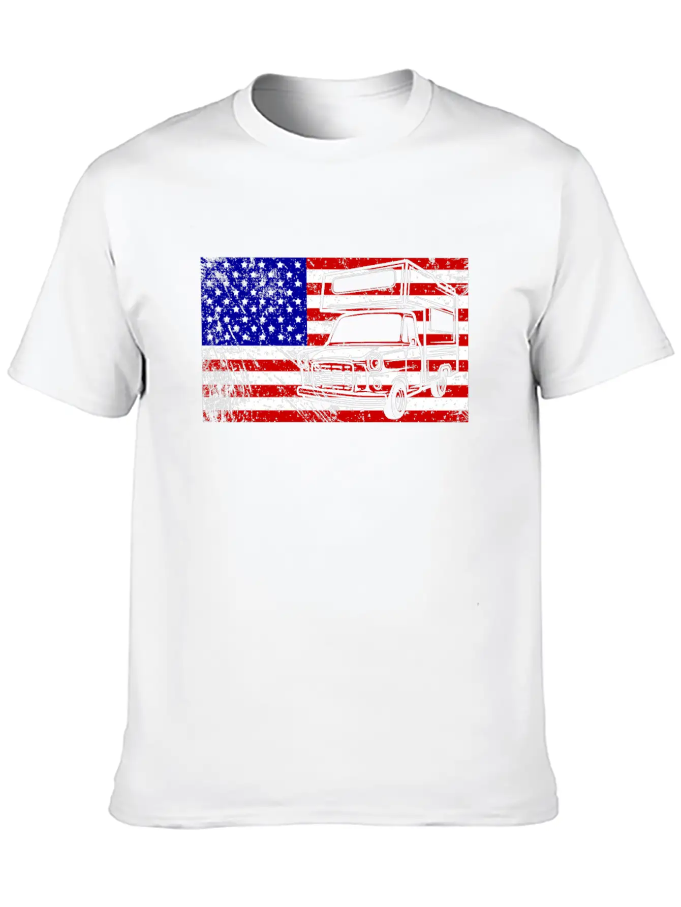 Camping Usa American Flag Camper Outdoor Gift Love Unisex Casual T-Shirt – Clean Design For Daily Comfort