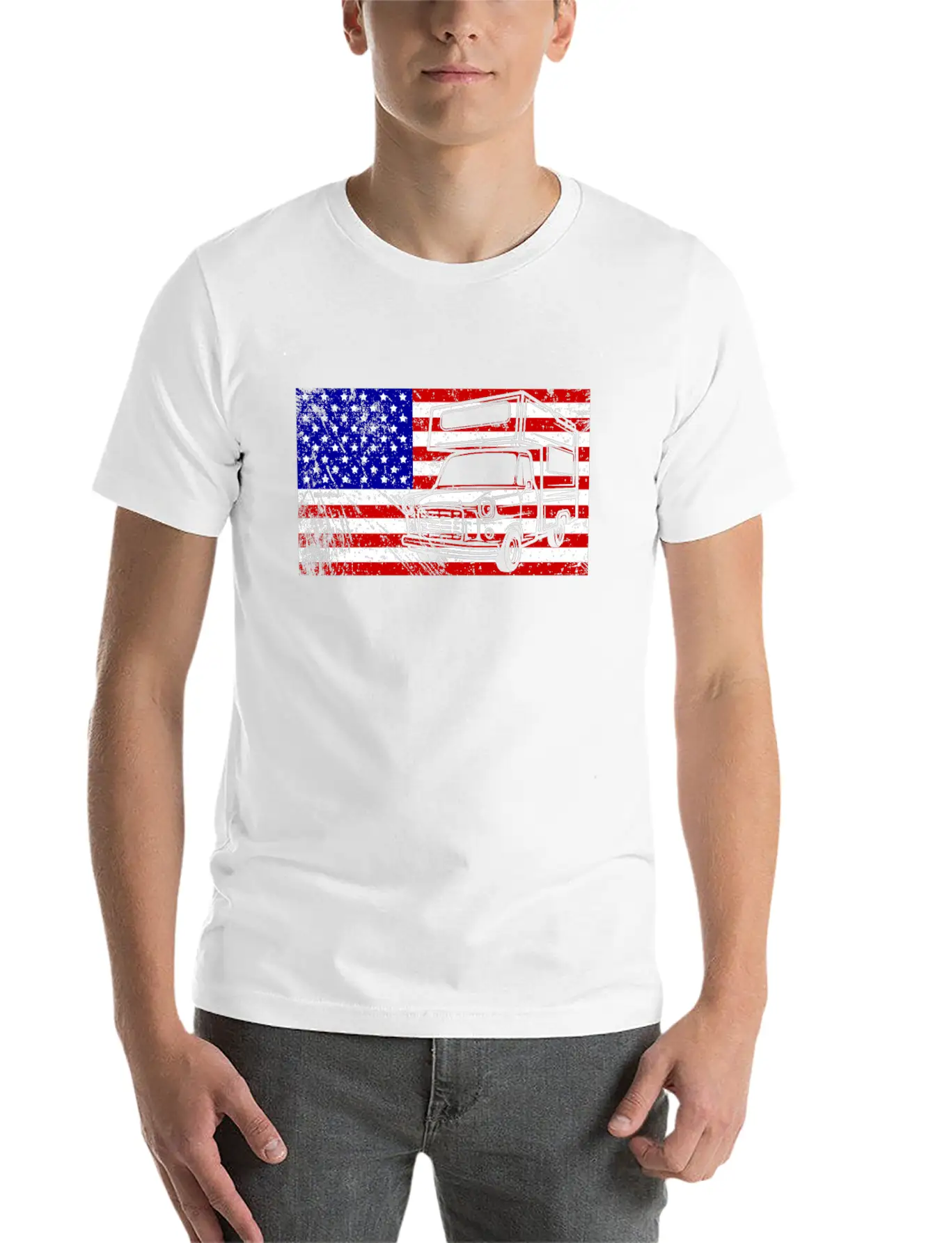 Camping Usa American Flag Camper Outdoor Gift Love Unisex Casual T-Shirt – Clean Design For Daily Comfort