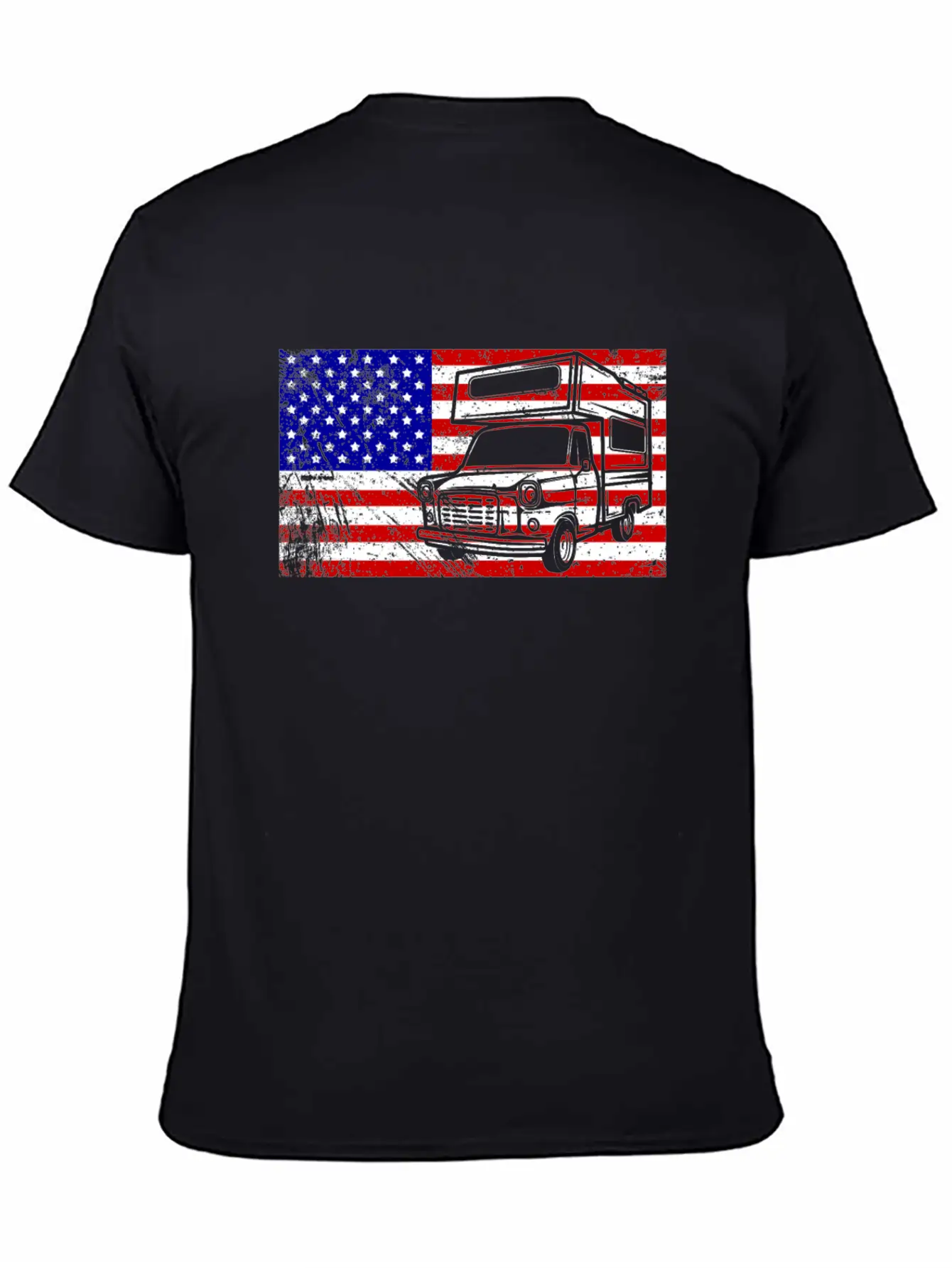 Camping Usa American Flag Camper Outdoor Gift Love Unisex Casual T-Shirt – Clean Design For Daily Comfort