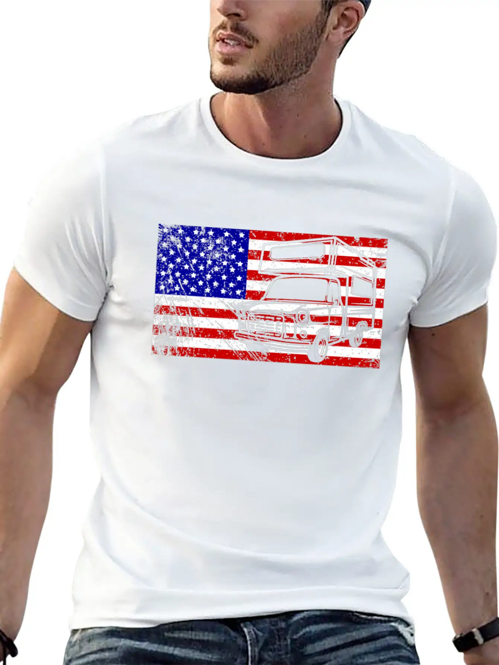 Camping Usa American Flag Camper Outdoor Gift Love Unisex Casual T-Shirt – Clean Design For Daily Comfort