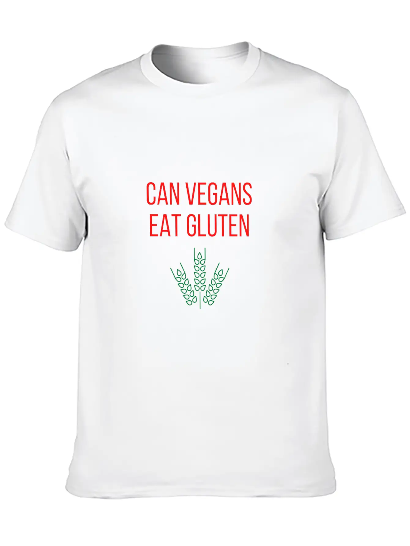 Can Vegans Eat Gluten,vegan Food Near Me Unisex Short Sleeve Soft Cotton T-Shirt – Casual Everyday Wear
