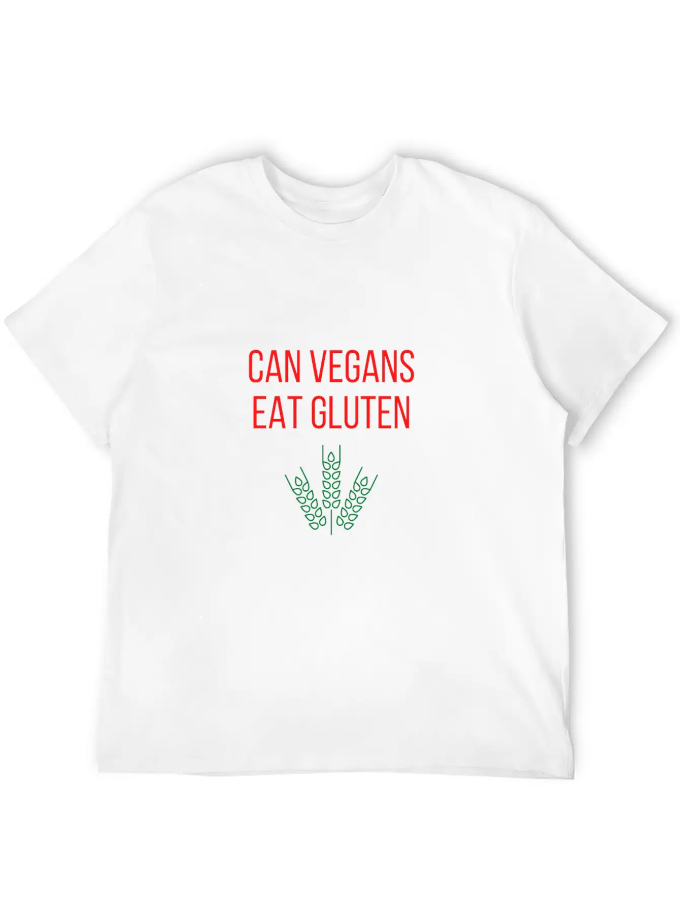 Can Vegans Eat Gluten,vegan Food Near Me Unisex Short Sleeve Soft Cotton T-Shirt – Casual Everyday Wear