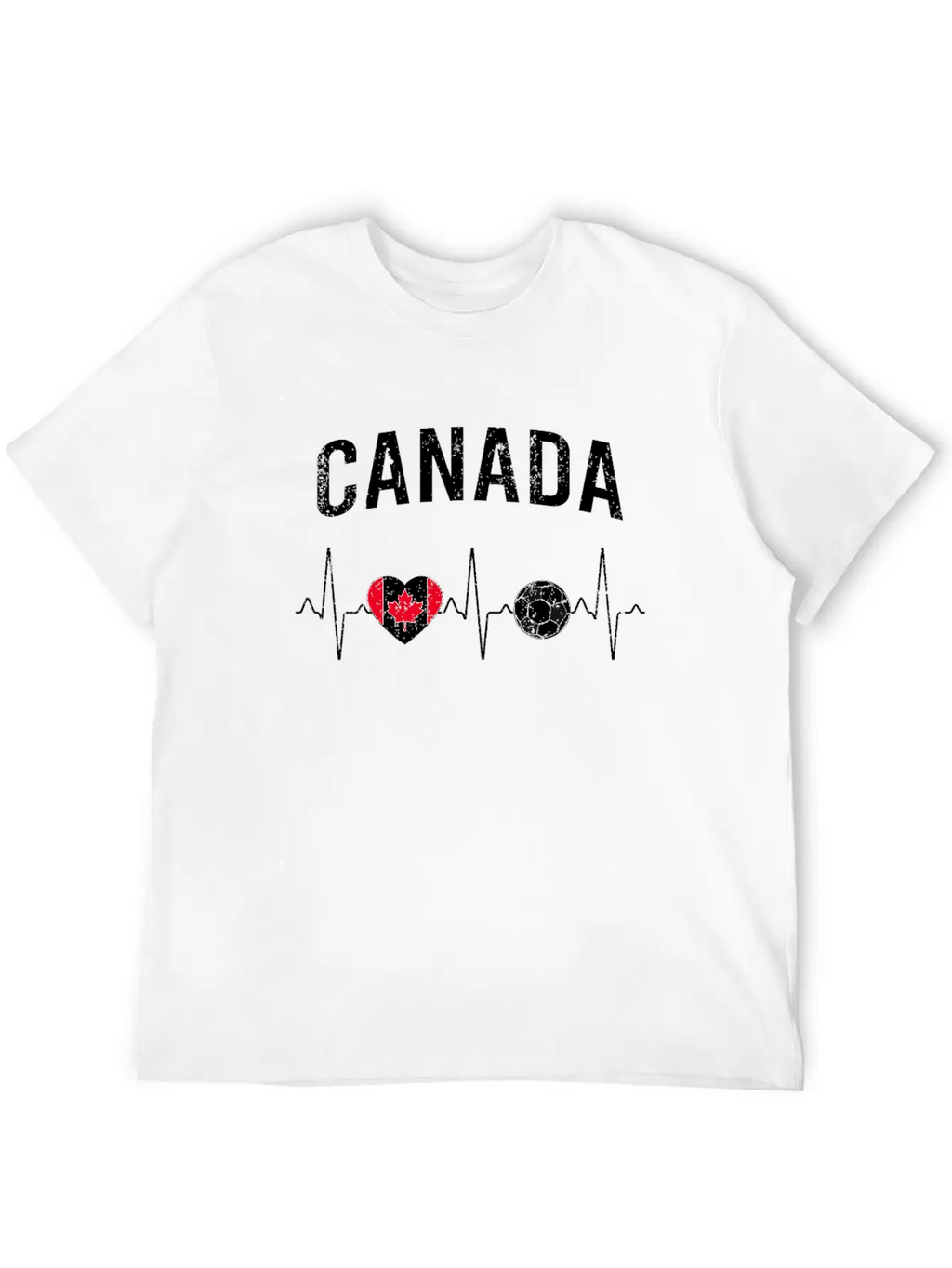 Canada Soccer Heartbeat Breathable Soft Cotton T-Shirt – Timeless Casual Look