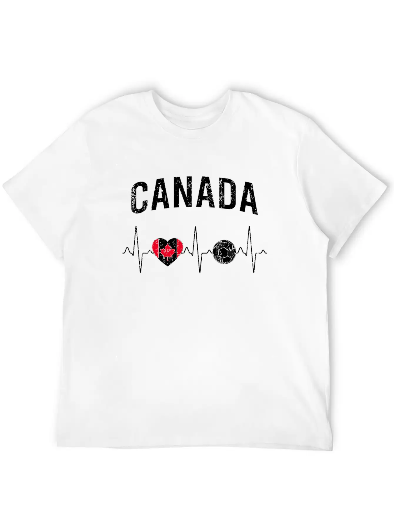 Canada Soccer Heartbeat Breathable Soft Cotton T-Shirt – Timeless Casual Look