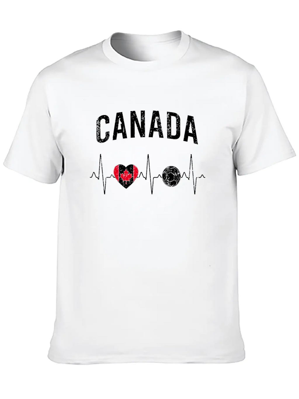Canada Soccer Heartbeat Breathable Soft Cotton T-Shirt – Timeless Casual Look