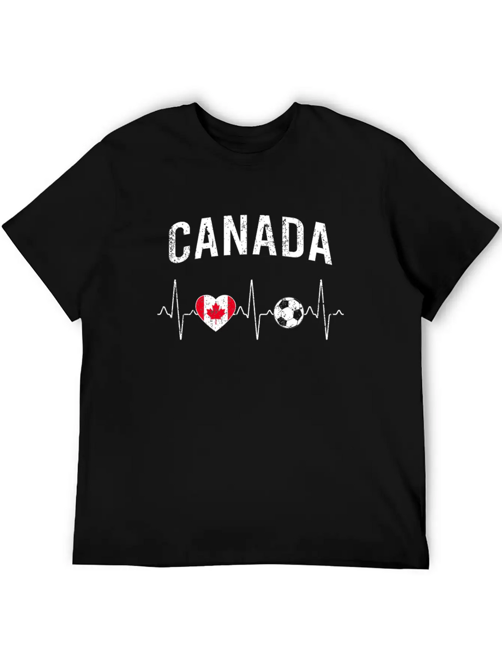 Canada Soccer Heartbeat Breathable Soft Cotton T-Shirt – Timeless Casual Look