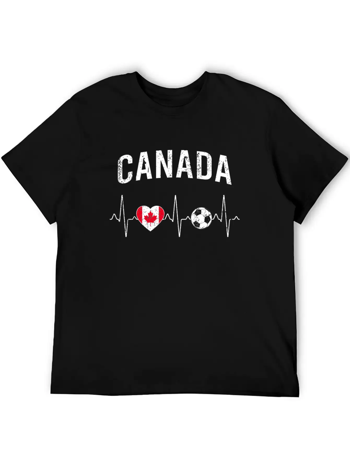 Canada Soccer Heartbeat Breathable Soft Cotton T-Shirt – Timeless Casual Look