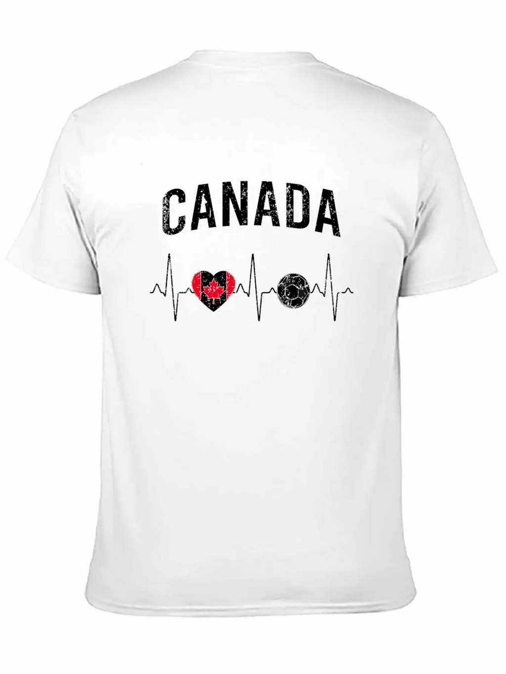 Canada Soccer Heartbeat Breathable Soft Cotton T-Shirt – Timeless Casual Look
