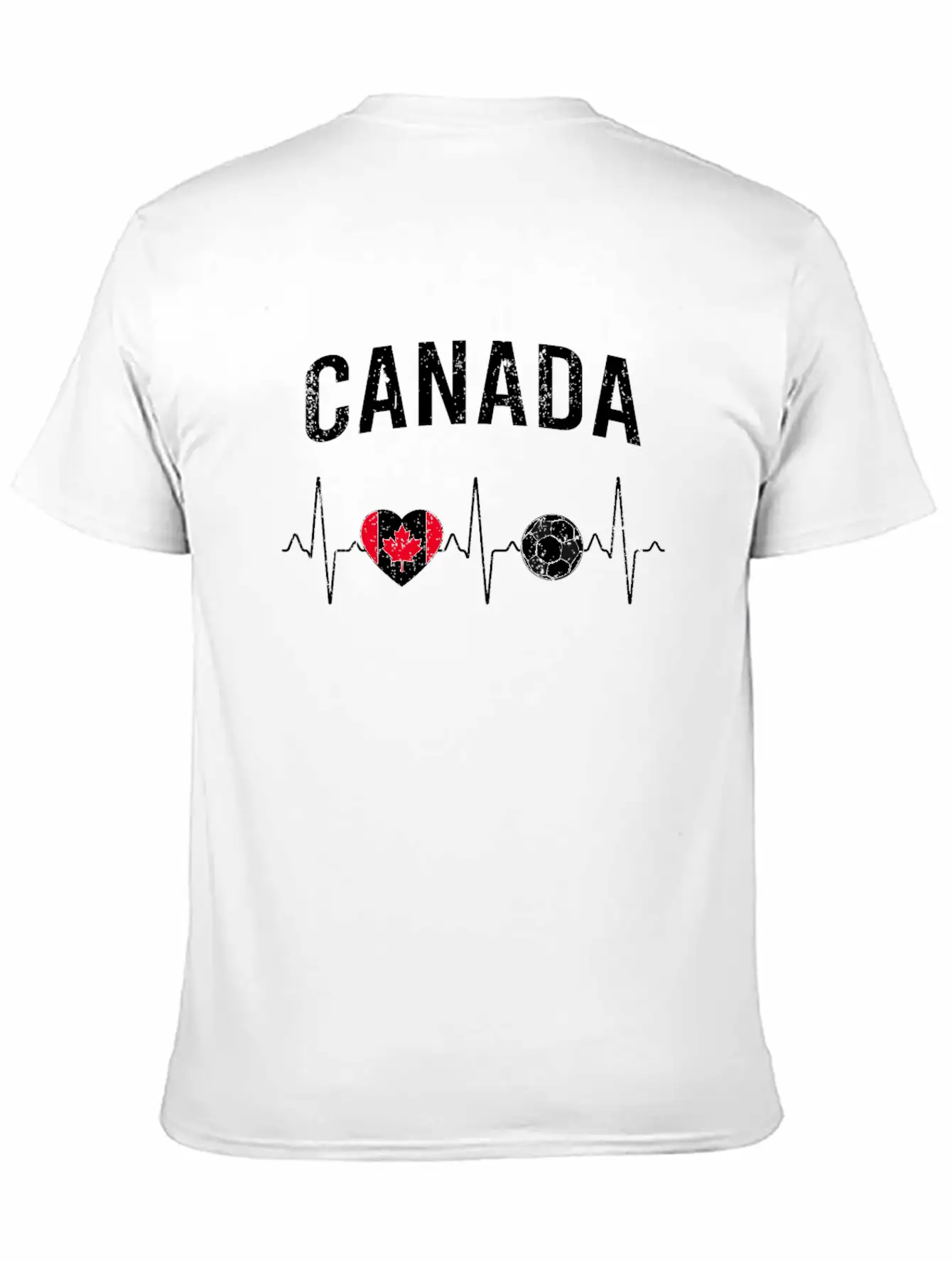 Canada Soccer Heartbeat Breathable Soft Cotton T-Shirt – Timeless Casual Look