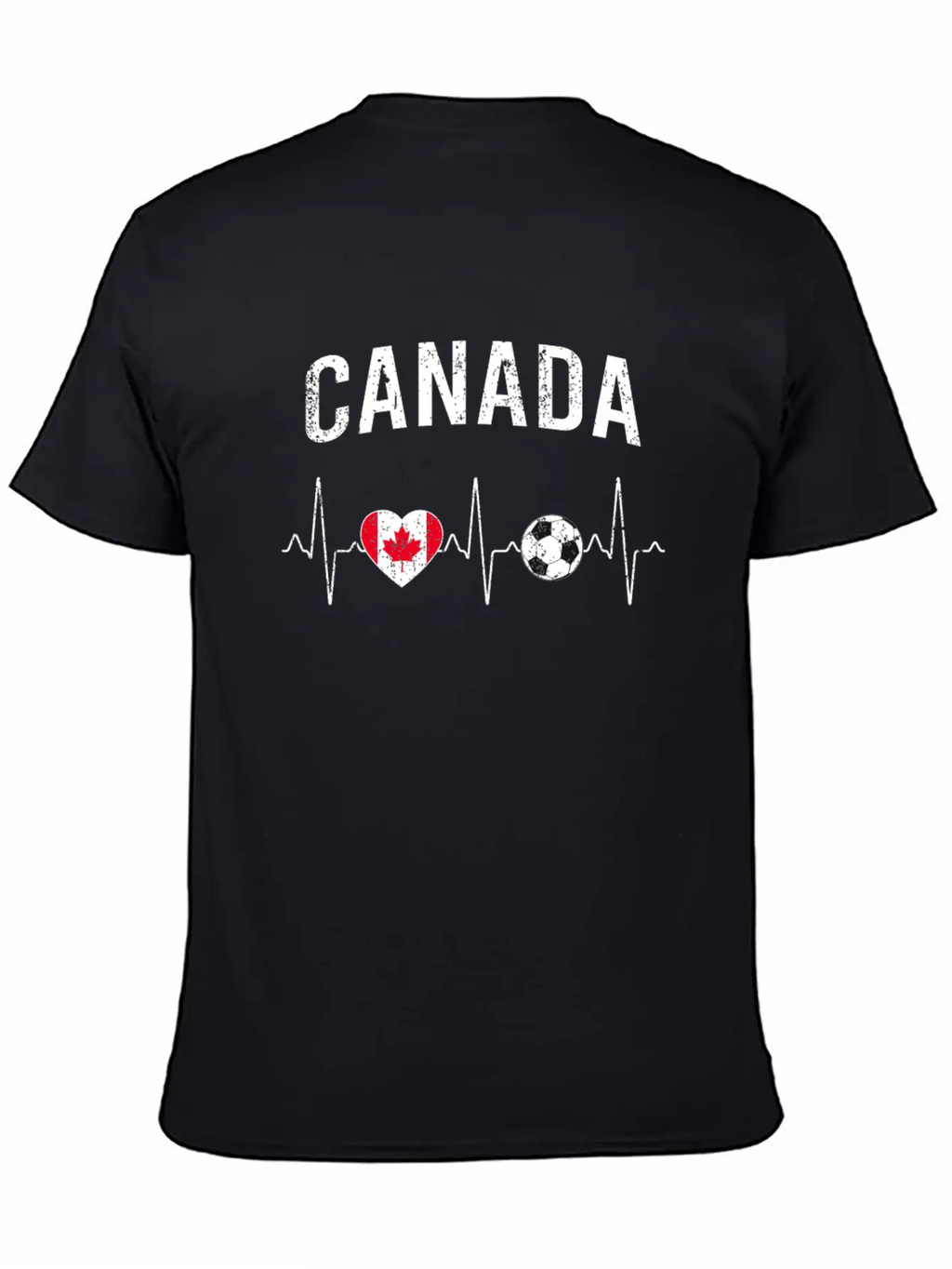 Canada Soccer Heartbeat Breathable Soft Cotton T-Shirt – Timeless Casual Look