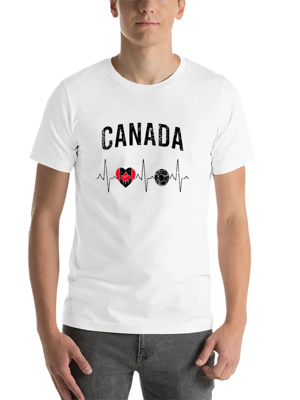 Canada Soccer Heartbeat Breathable Soft Cotton T-Shirt – Timeless Casual Look