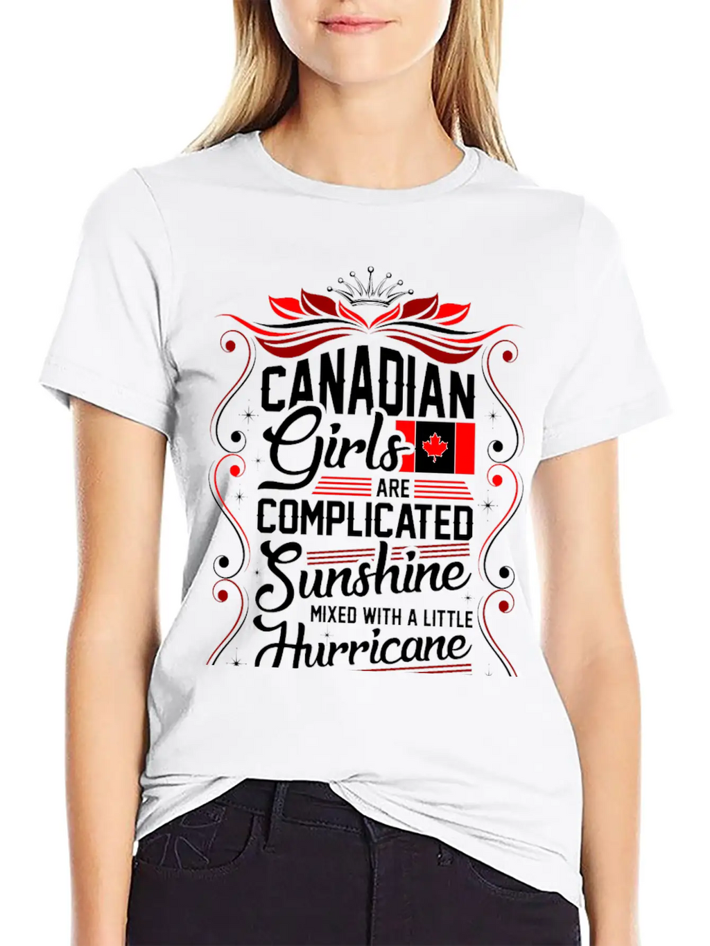 Canadian Girls Are Completed Sunshine Unisex Short Sleeve Soft Cotton T-Shirt – Casual Everyday Wear