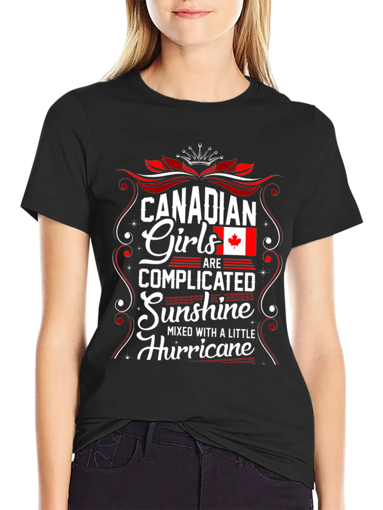 Canadian Girls Are Completed Sunshine Unisex Short Sleeve Soft Cotton T-Shirt – Casual Everyday Wear