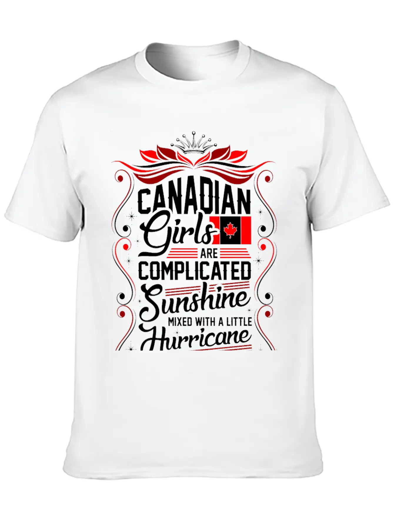 Canadian Girls Are Completed Sunshine Unisex Short Sleeve Soft Cotton T-Shirt – Casual Everyday Wear