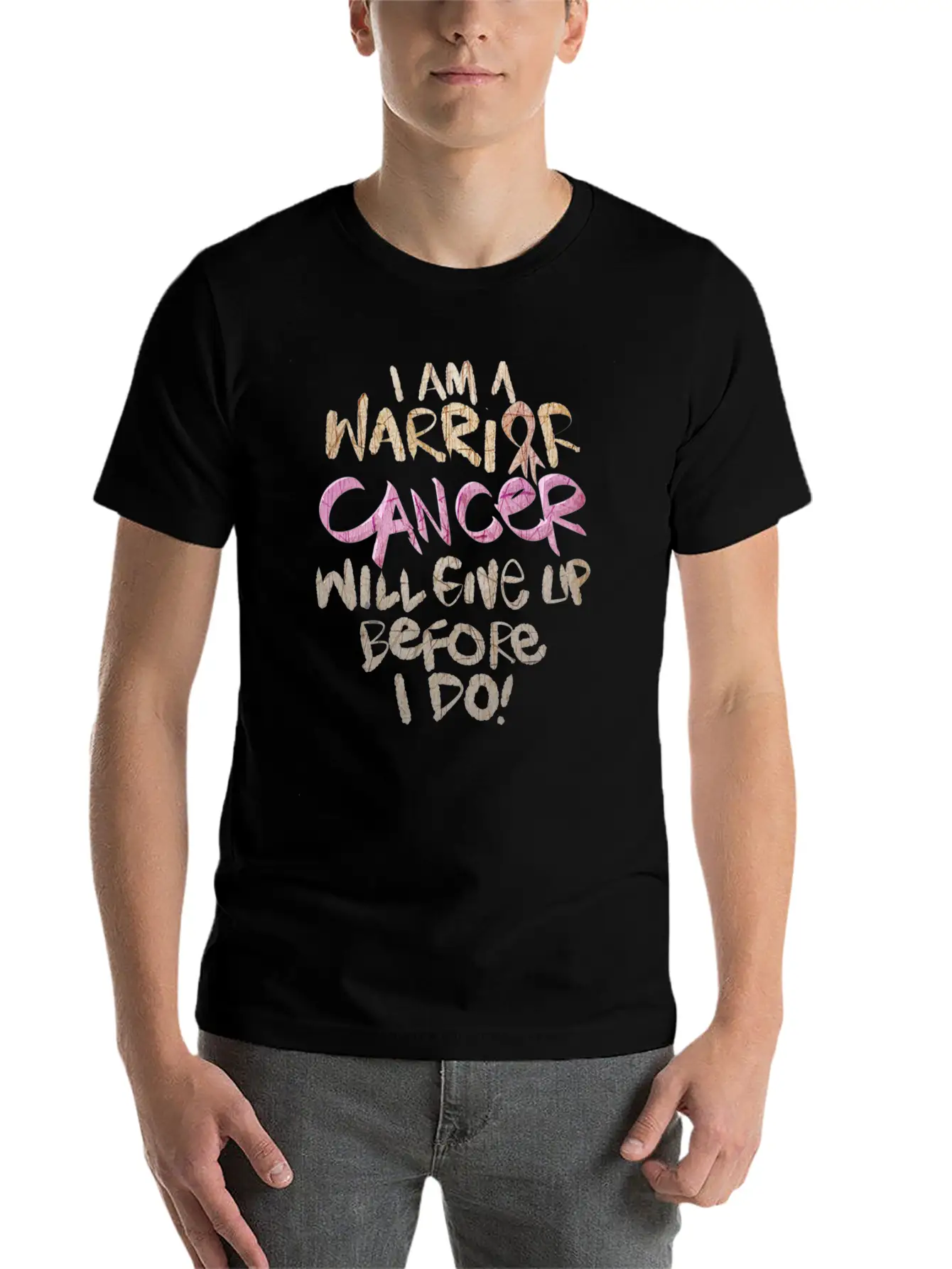 Cancer Awareness Unisex Short Sleeve Soft Cotton T-Shirt – Casual Everyday Wear
