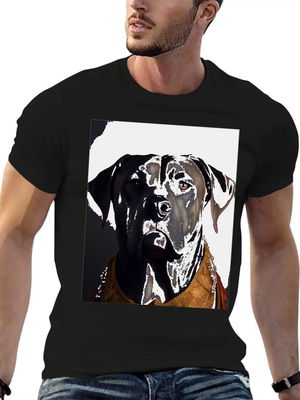 Cane Corso Dog Breed Portrait Royal Renaissance An Breathable Soft Cotton T-Shirt – Timeless Casual Look