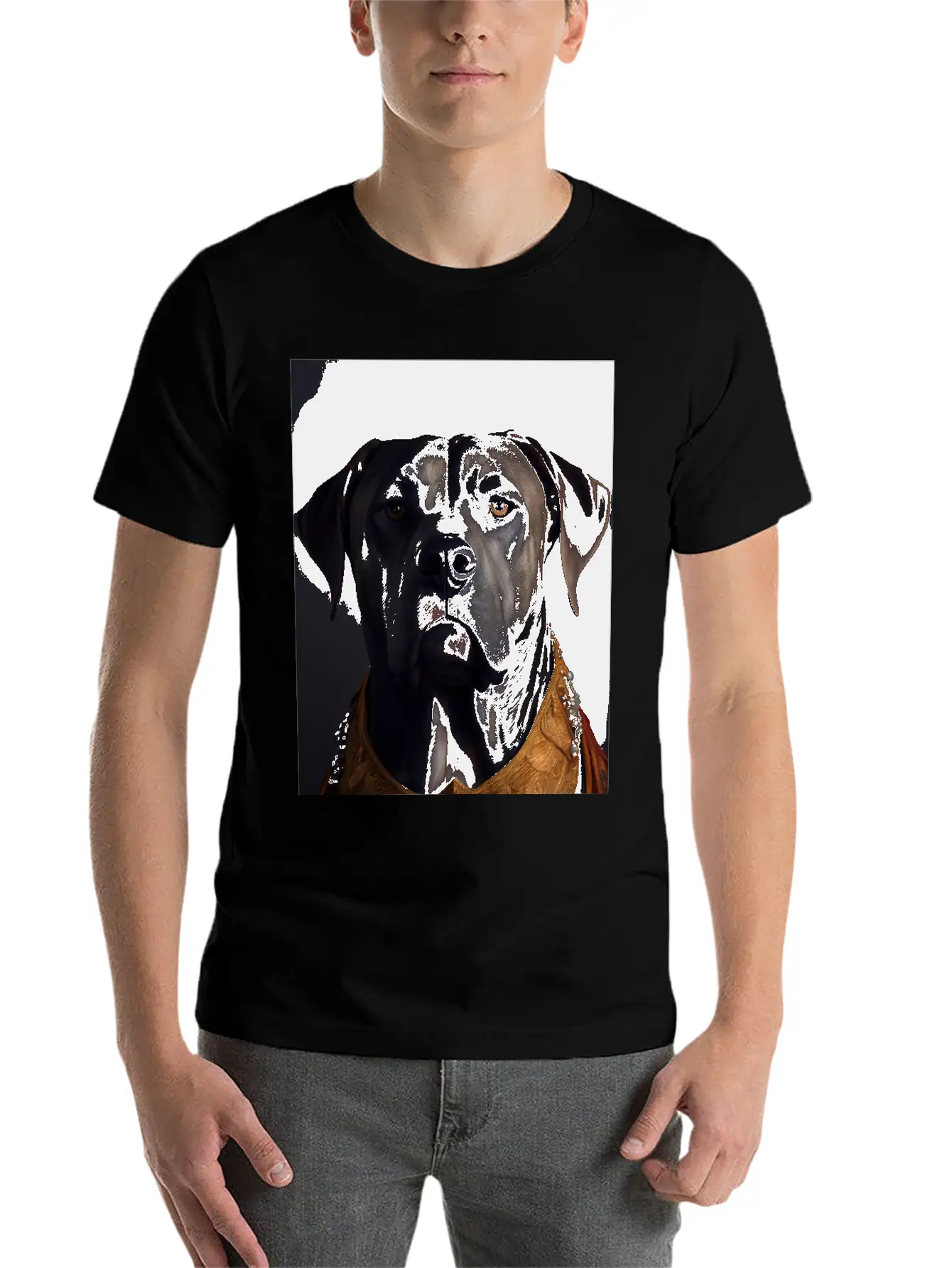 Cane Corso Dog Breed Portrait Royal Renaissance An Breathable Soft Cotton T-Shirt – Timeless Casual Look