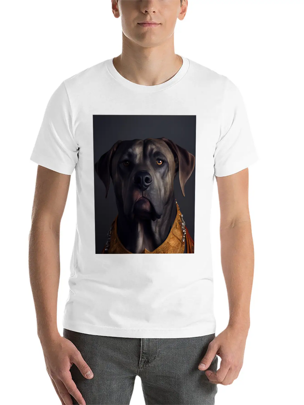 Cane Corso Dog Breed Portrait Royal Renaissance An Breathable Soft Cotton T-Shirt – Timeless Casual Look