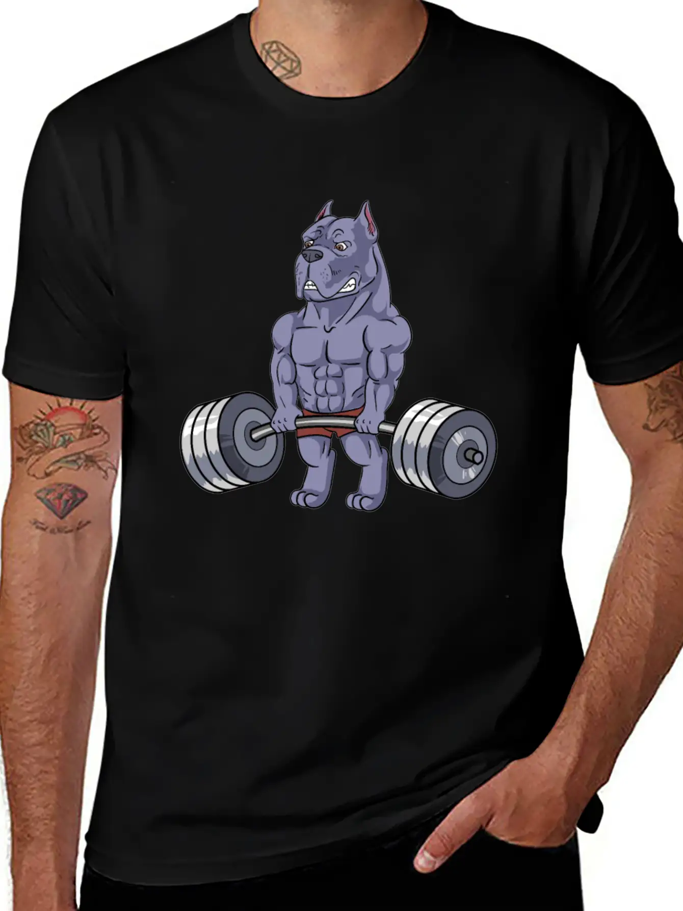Cane Corso Weight Fitness Training Dog School Unisex Short Sleeve Soft Cotton T-Shirt – Casual Everyday Wear