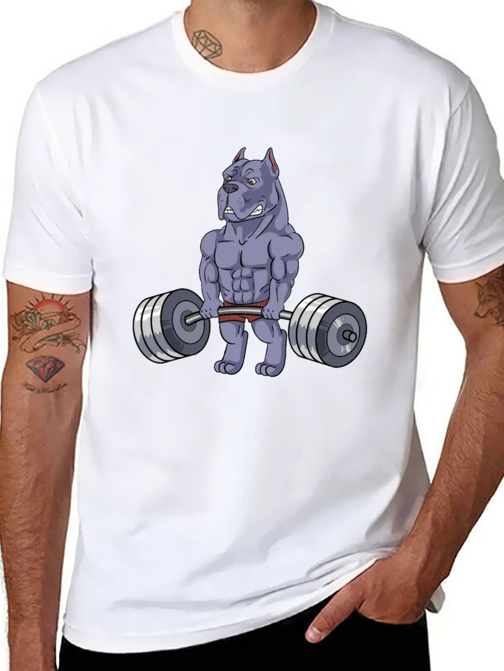 Cane Corso Weight Fitness Training Dog School Unisex Short Sleeve Soft Cotton T-Shirt – Casual Everyday Wear