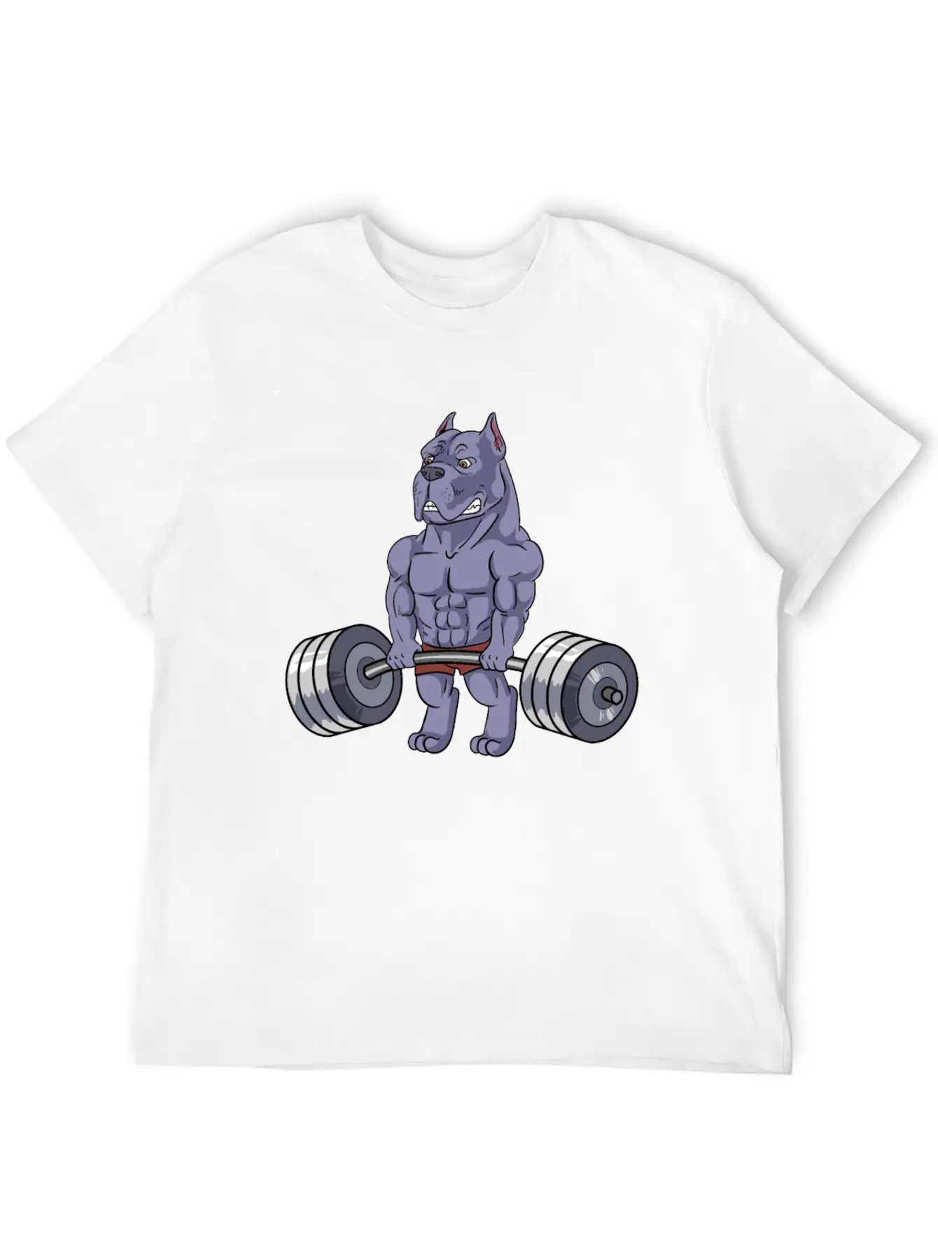Cane Corso Weight Fitness Training Dog School Unisex Short Sleeve Soft Cotton T-Shirt – Casual Everyday Wear