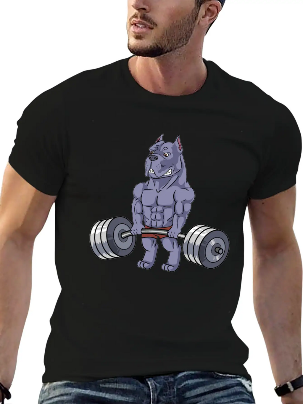 Cane Corso Weight Fitness Training Dog School Unisex Short Sleeve Soft Cotton T-Shirt – Casual Everyday Wear