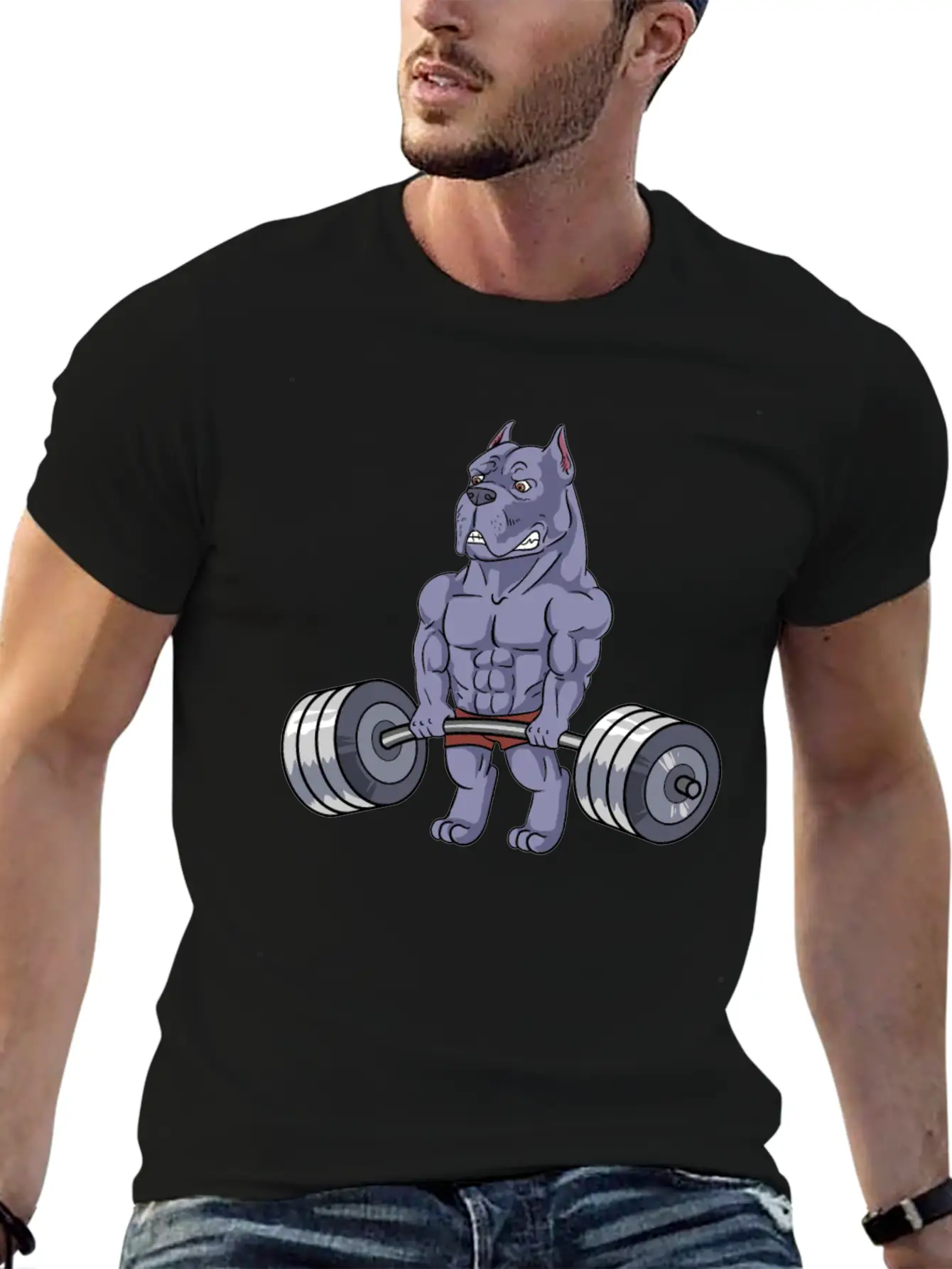 Cane Corso Weight Fitness Training Dog School Unisex Short Sleeve Soft Cotton T-Shirt – Casual Everyday Wear