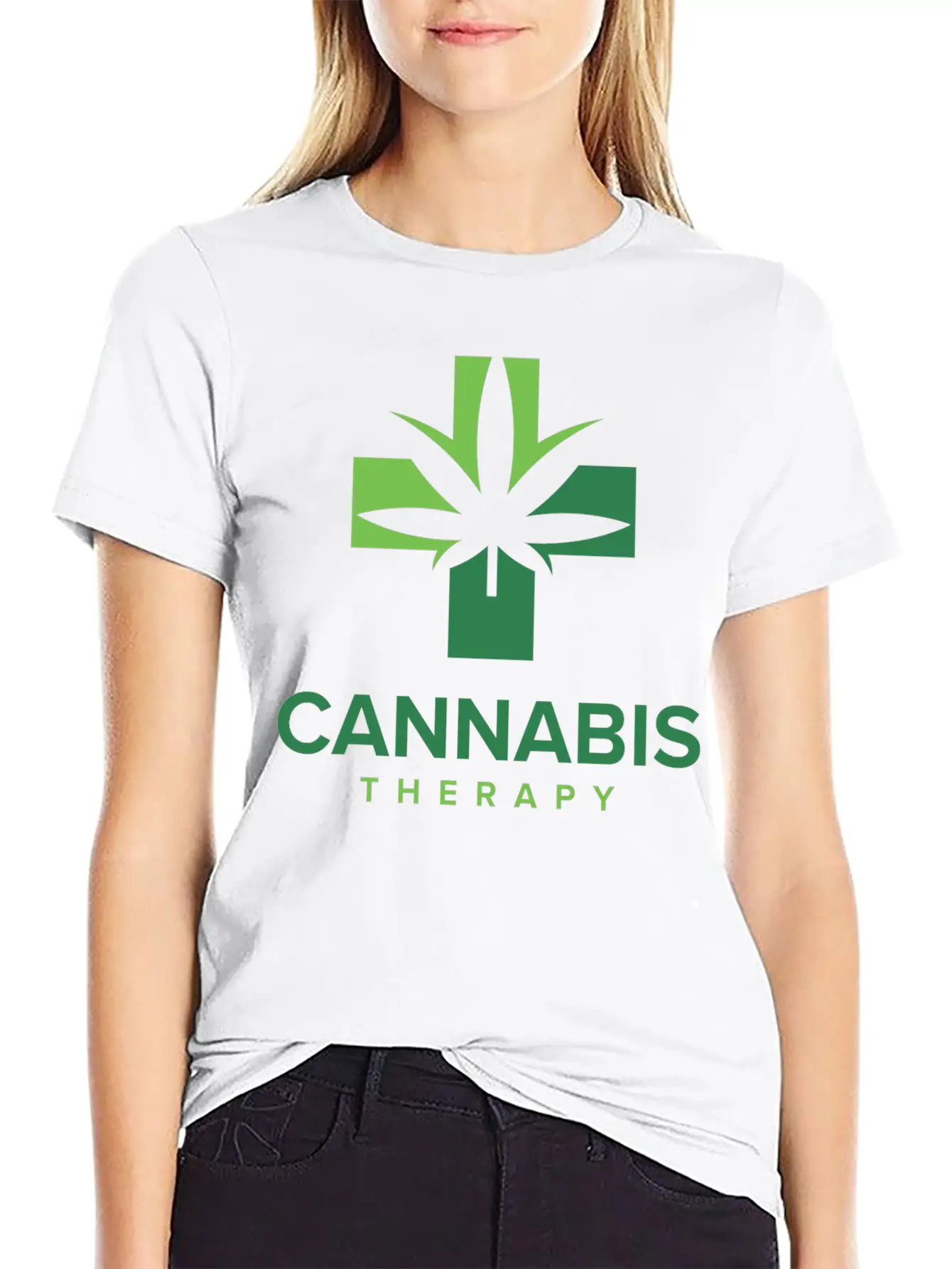 Cannabis Therapy Casual Graphic T-Shirt – Simple And Comfortable Daily Wear